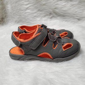 Rugged Outback Boy's Grey Orange Sport Sandals, 6
